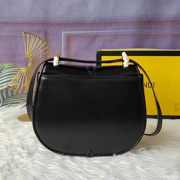 Affordable Bag Leather Black In Medium Fendi Calf C'mon 0506